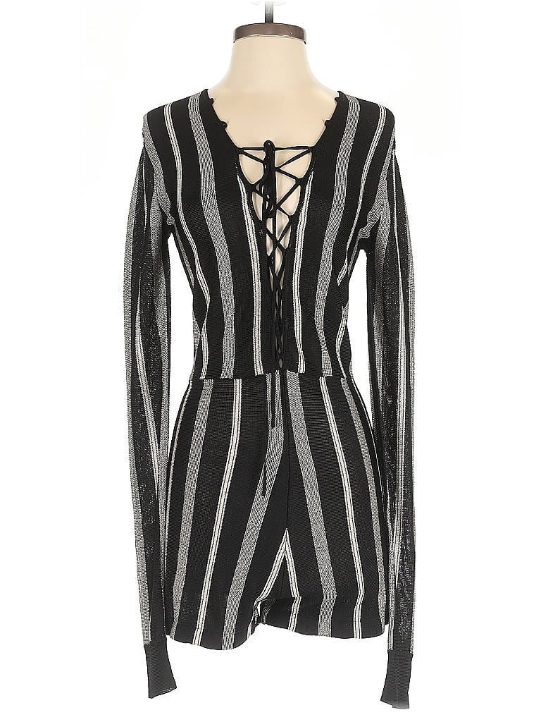 NBD Stripes Black Romper Size S - photo 1