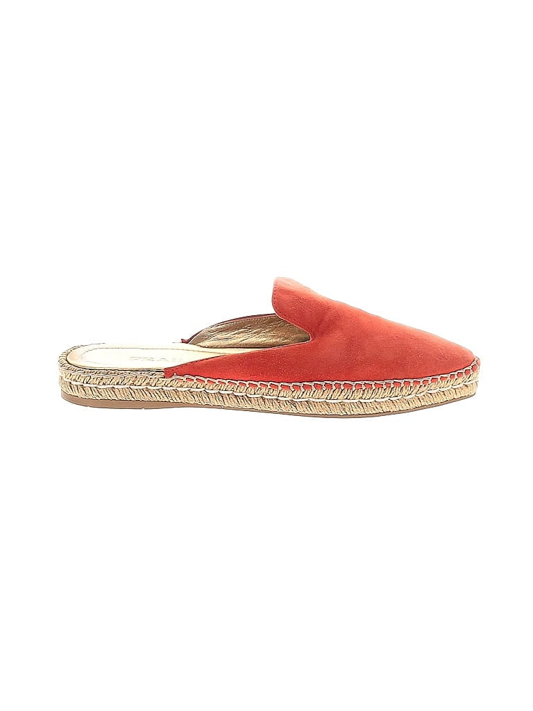 Prada Red Orange Suede Espadrille Mules Size EU 38 1/2 - photo 1