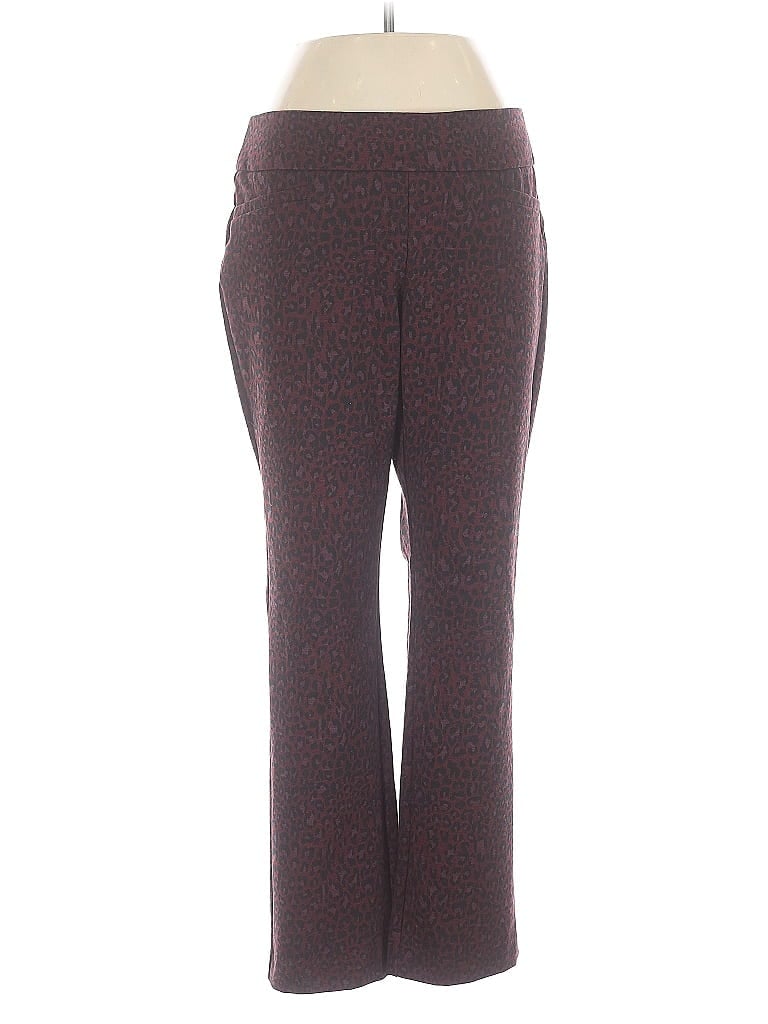 Pre-owned New York And Company Casual Pants In Burgundy