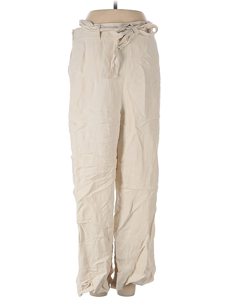 Pre-owned H By Halston Linen Pants In White