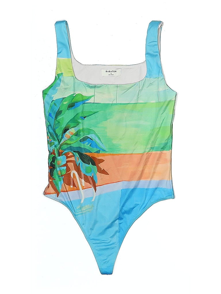 Pre-owned Babaton One Piece Swimsuit In Blue