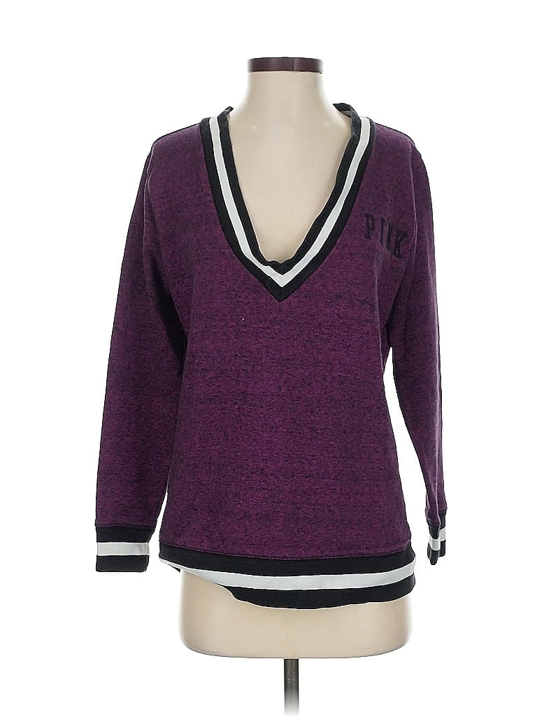 Pre-owned Victoria's Secret Pink Pullover Sweater In Purple