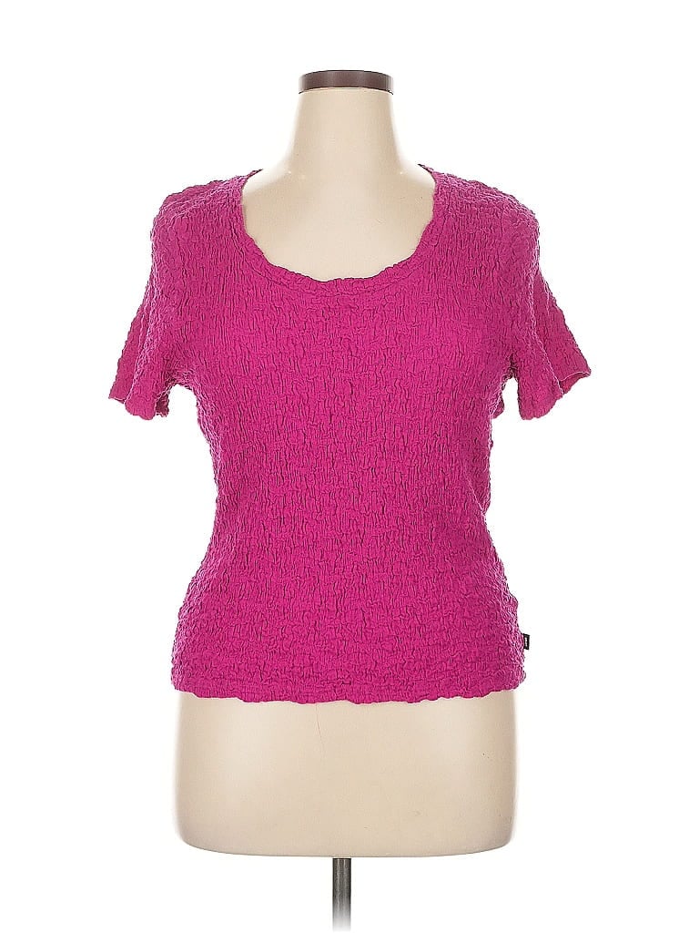 Pre-owned Dkny Short Sleeve T-shirt In Pink