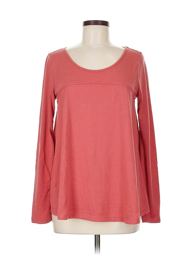 Pre-owned Altar'd State Long Sleeve Top Red Scoop Neck Tops