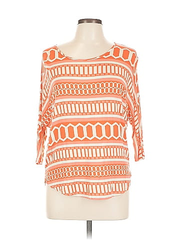 Peach Love Cream California 3/4 Sleeve Top (view 1)