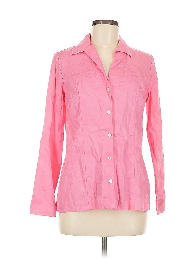 Click to view more detailed imagery on our partner's website Pre-owned Liz Claiborne 3/4 Sleeve Button Down Shirt In Pink