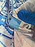 J. McLaughlin Blue 3/4 Sleeve Blouse Size XL - photo 8