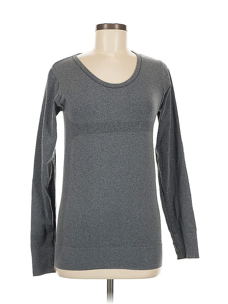 Zyia Active Gray Long Sleeve T-Shirt Size M - photo 1