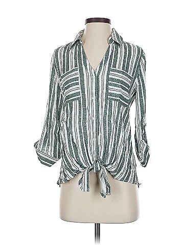 Fortune + Ivy 3/4 Sleeve Button-Down Shirt (view 1)
