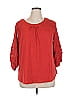 Skies Are Blue Red 3/4 Sleeve Blouse Size XL (petite) - photo 1