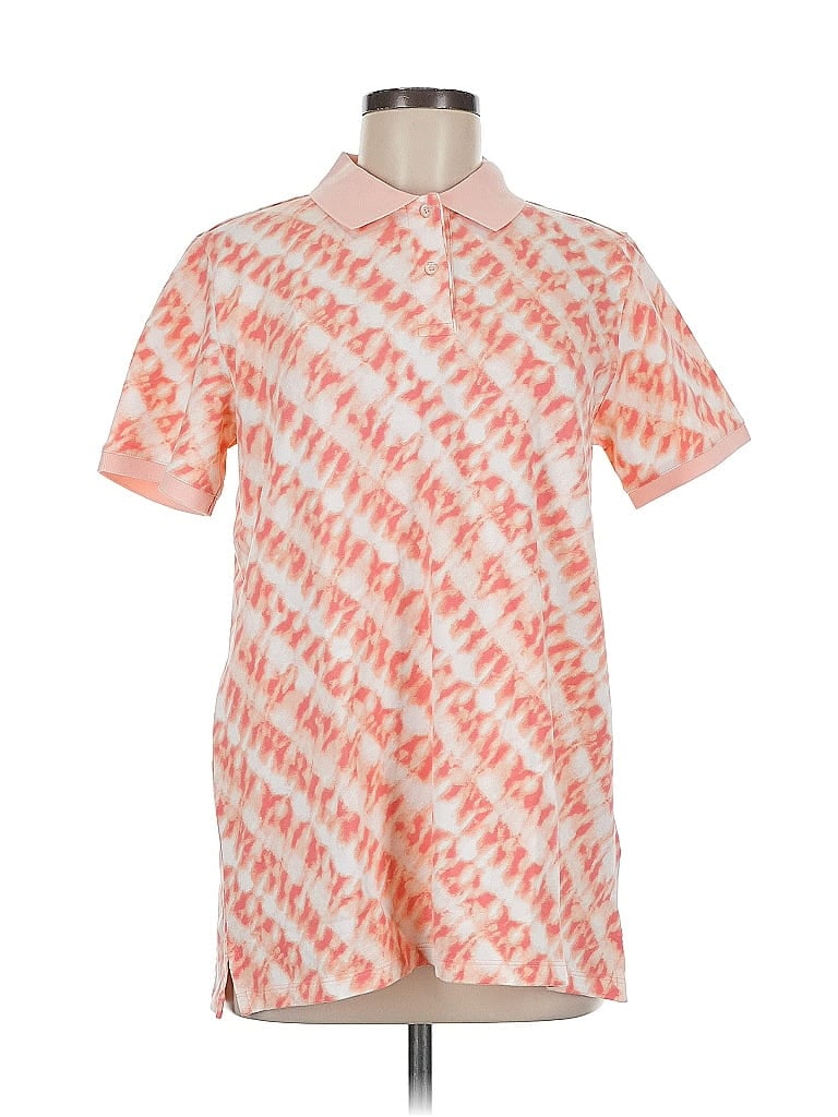 Click to view more detailed imagery on our partner's website Pre-owned Lands' End Long Sleeve Polo Shirt In Orange