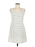 LOGO by Lori Goldstein Stripes White Casual Dress Size M - photo 1
