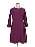 Of Mercer Solid Burgundy Casual Dress Size 14 - photo 1