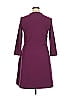 Of Mercer Solid Burgundy Casual Dress Size 14 - photo 2