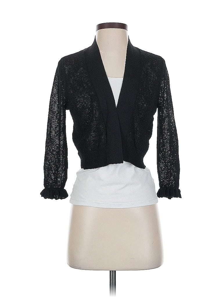 Pre-owned Calvin Klein Cardigan Sweater In Black