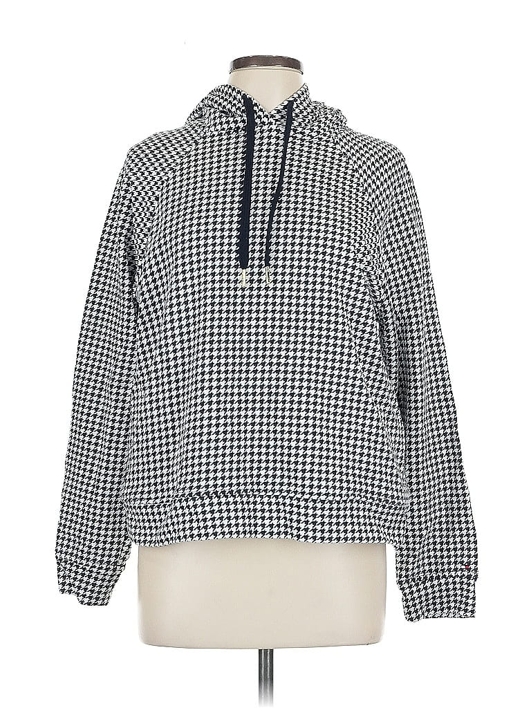 Tommy Hilfiger 100% Cotton Checkered-gingham White Windbreaker Size L - photo 1