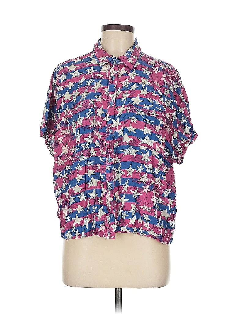 Pre-owned Lularoe Short Sleeve Blouse In Pink