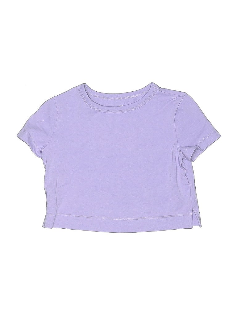 Pre-owned Gap Kids' Short Sleeve Top Purple Crew Neck Tops