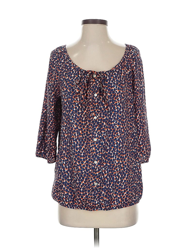 ANN TAYLOR Pre-owned 3/4 Sleeve Blouse In Blue