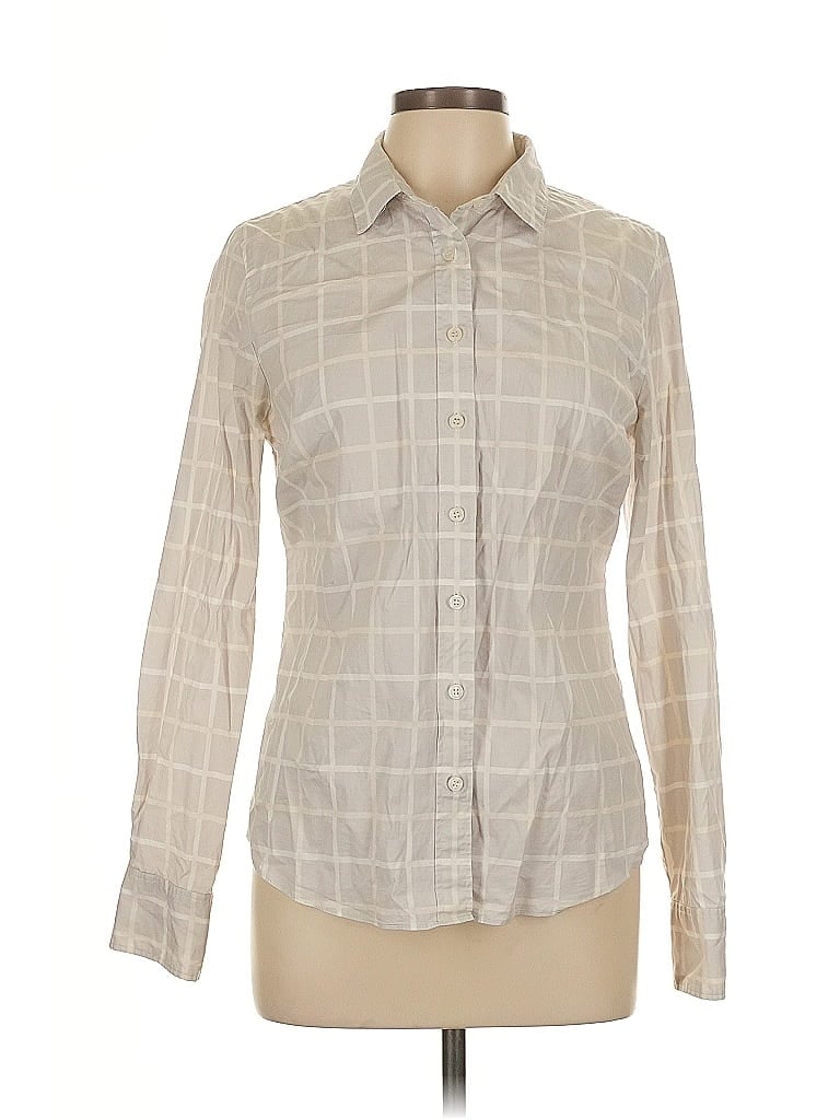 Pre-owned Haberdashery For J.crew Long Sleeve Button Down Shirt In White