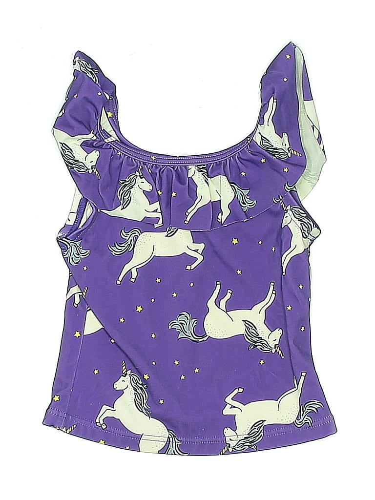 Pre-owned Hanna Andersson Kids' Tank Top Purple Halter Neckline Tops
