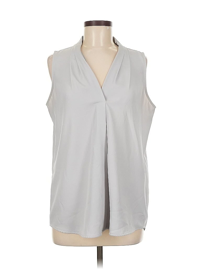 Pre-owned Calvin Klein Sleeveless Blouse In Gray