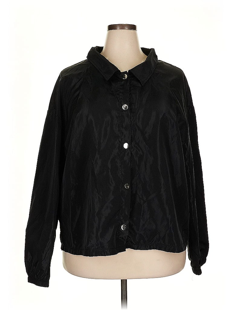 Pre-owned Shein Curve Long Sleeve Blouse In Black