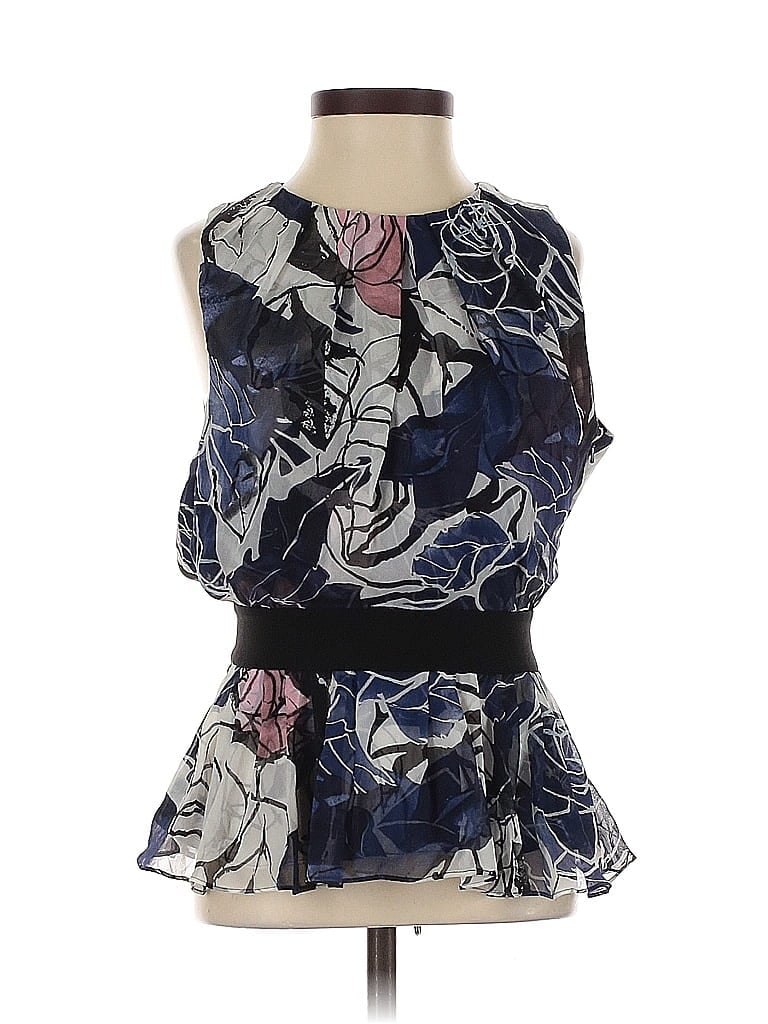Pre-owned Diane Von Furstenberg Sleeveless Blouse In Blue