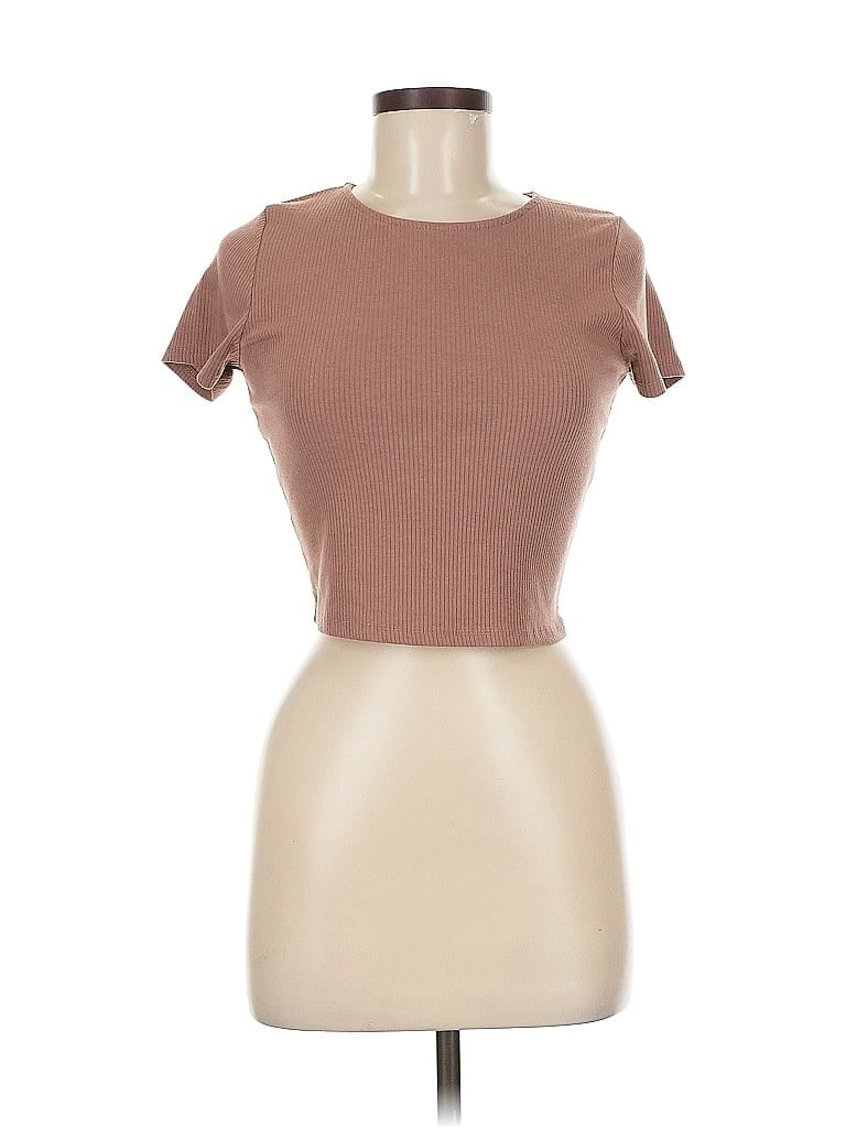 Pre-owned Heart & Hips Short Sleeve T-shirt In Brown