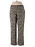 Ruby Rd. Animal Print Brown Casual Pants Size 12 - photo 1