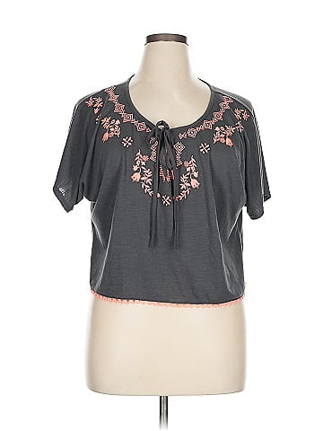 Mossimo Supply Co. Short Sleeve Blouse (view 1)