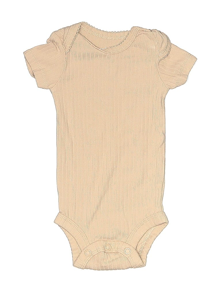 Just One You Made by Carter's Solid Tan Short Sleeve Onesie Size Newborn - photo 1