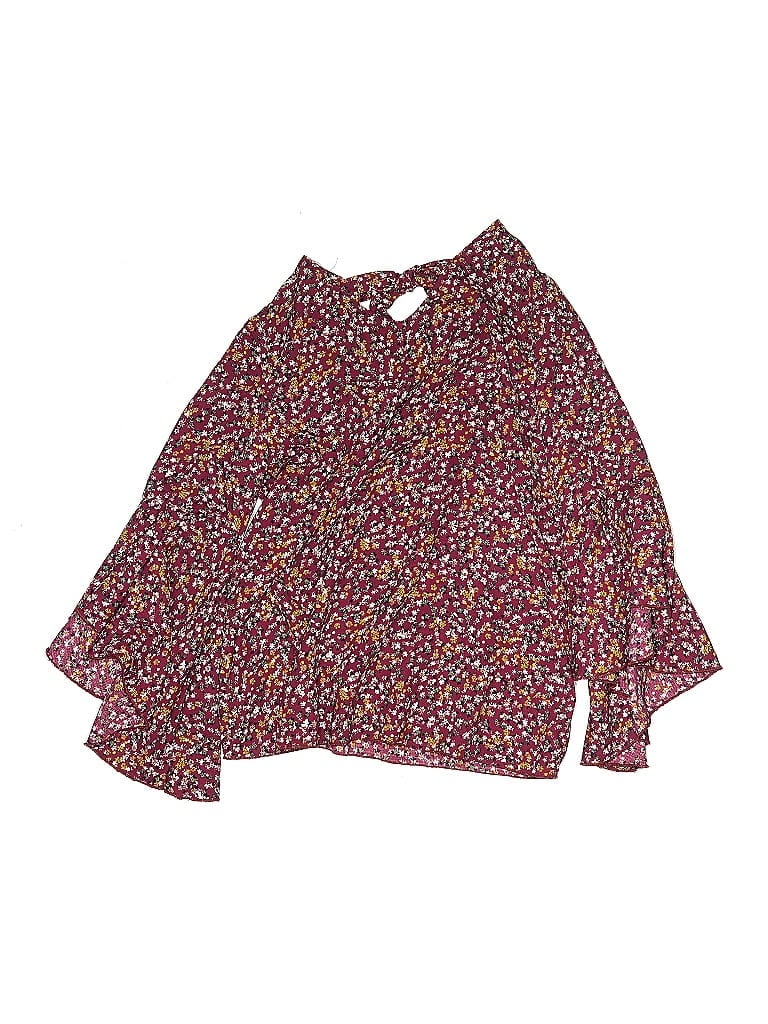 Pre-owned By & By Kids' 3/4 Sleeve Blouse In Burgundy