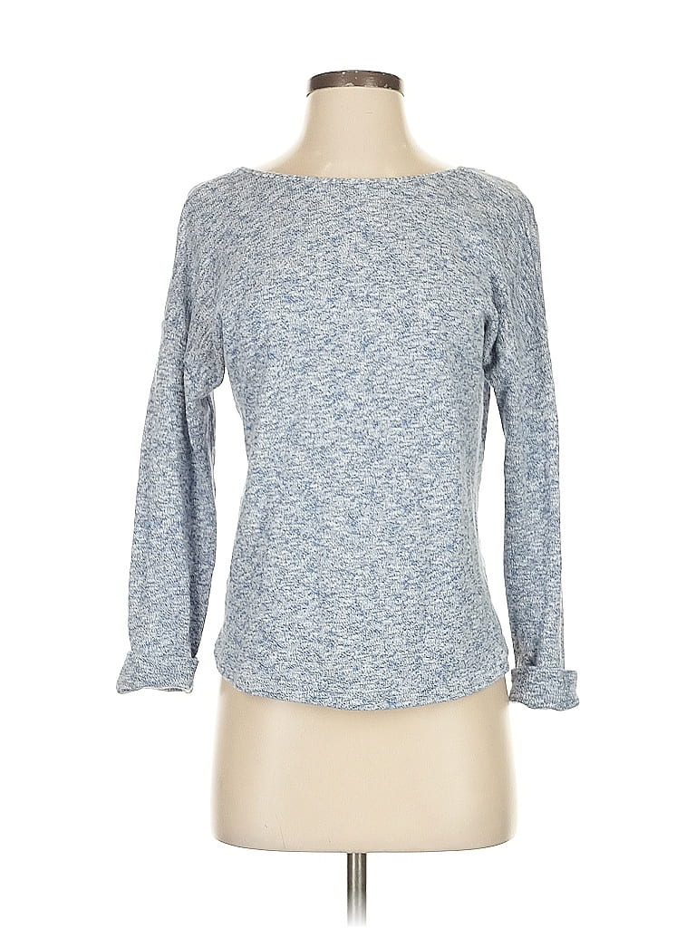Pre-owned Asos Design Long Sleeve Top Blue Boatneck Tops