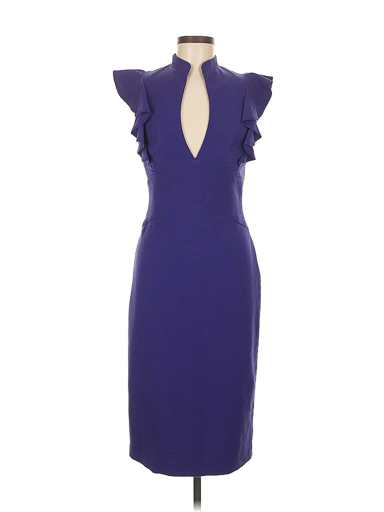 Black Halo Purple Cocktail Dress Size 6 - photo 1