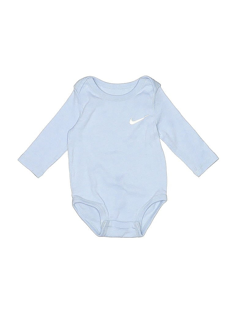 Pre-owned Nike Babies' Long Sleeve Onesie In Blue
