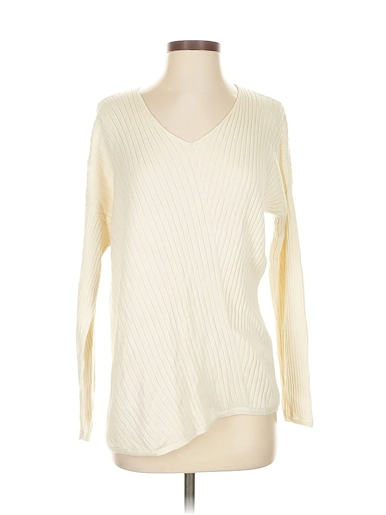 Pre-owned Eileen Fisher Pullover Sweater In White