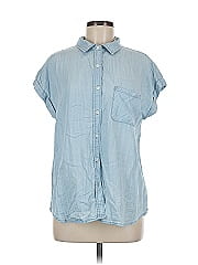 Cosmic Blue Love Short Sleeve Button Down Shirt