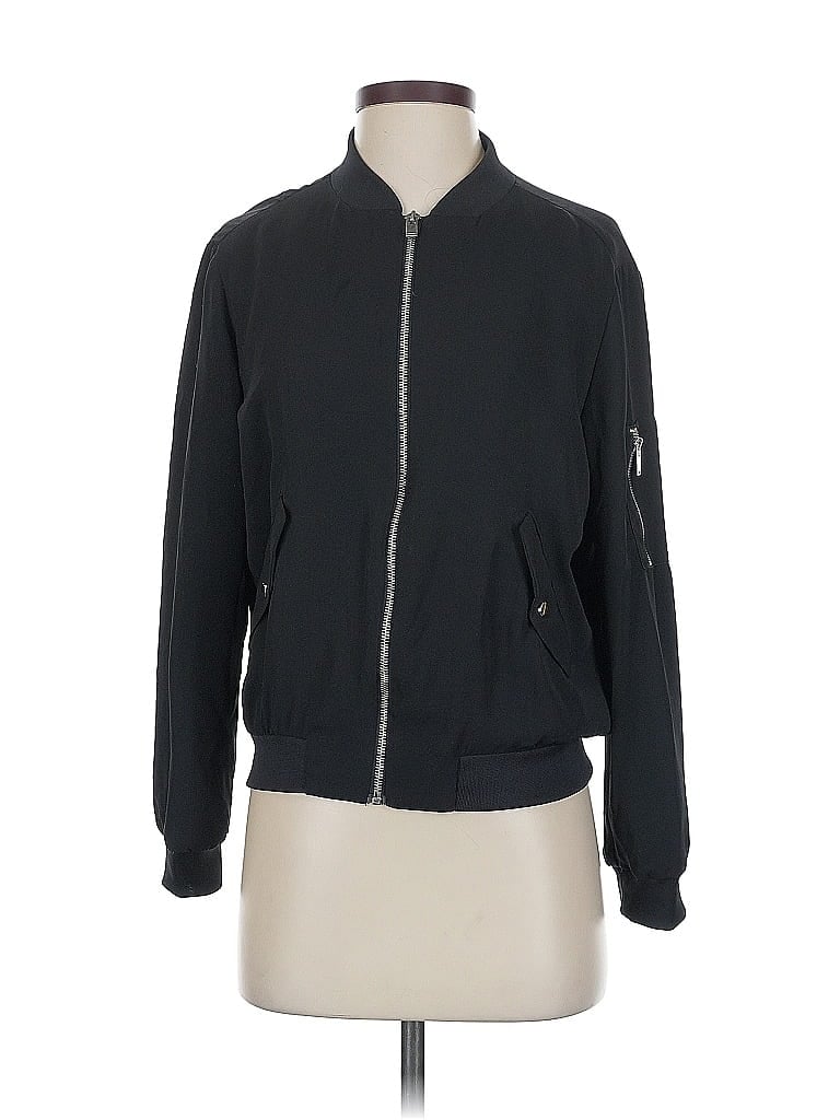 Pre-owned Zara Basic Track Jacket In Black