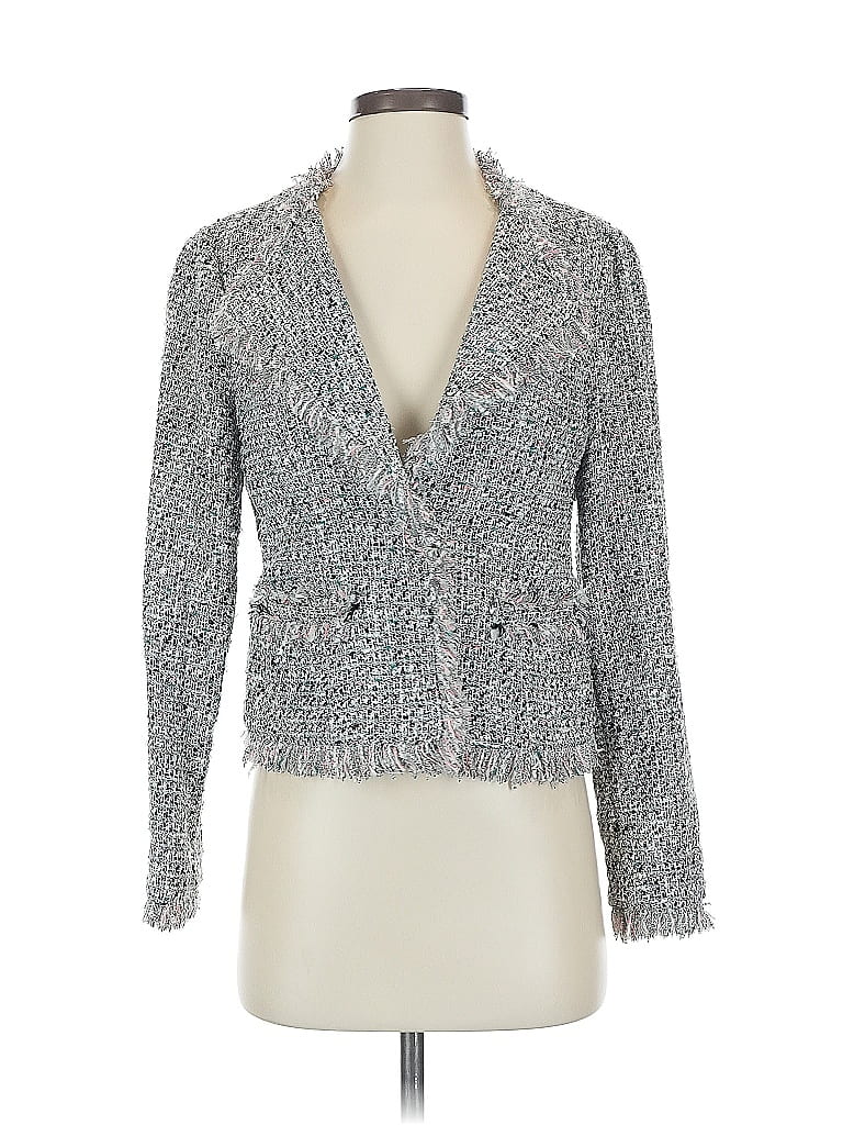 Intermix Tweed Gray Blazer Size 4 - photo 1