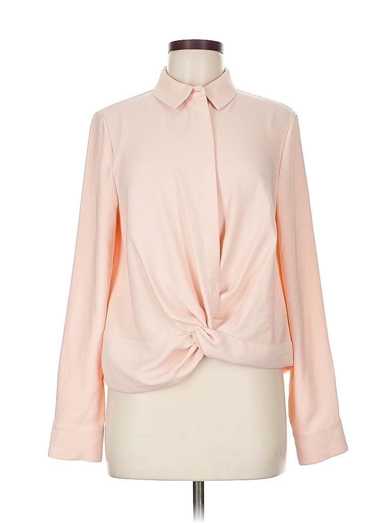 Pre-owned Gianni Bini Long Sleeve Blouse In Pink