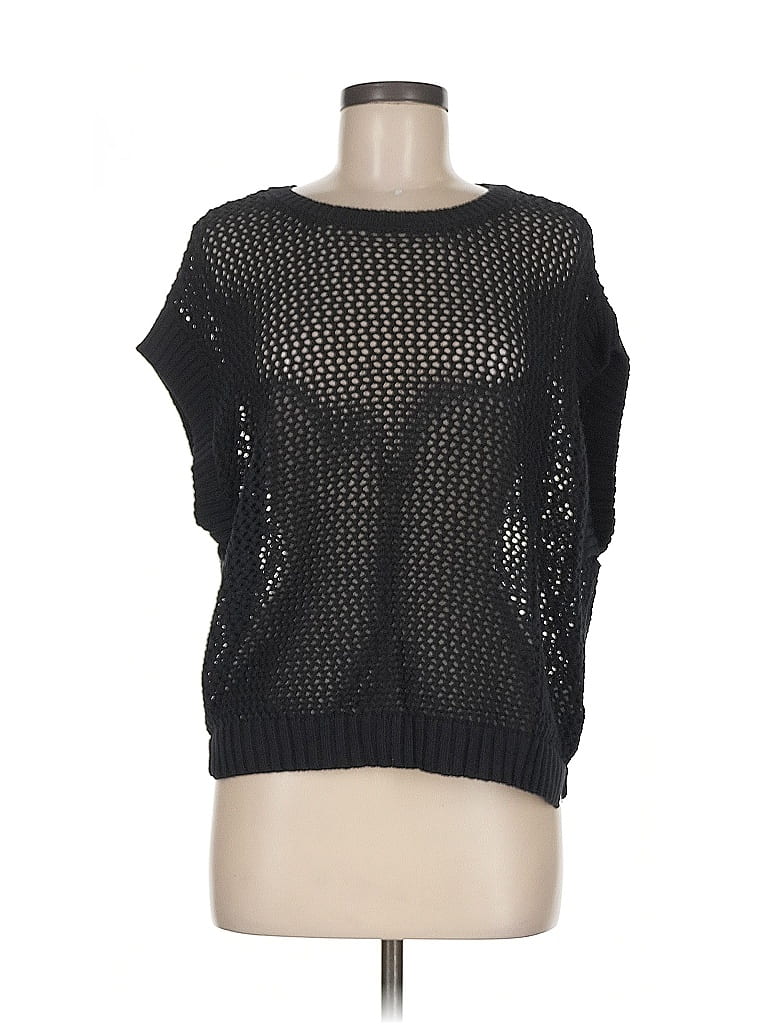 Pre-owned Vince Camuto Sweater Vest In Black