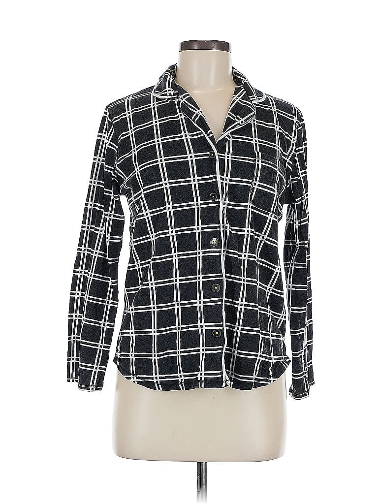 Pre-owned Dkny Long Sleeve Polo Shirt In Black