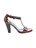 Biala Color Block Brown Heels Size 7 1/2 - photo 1