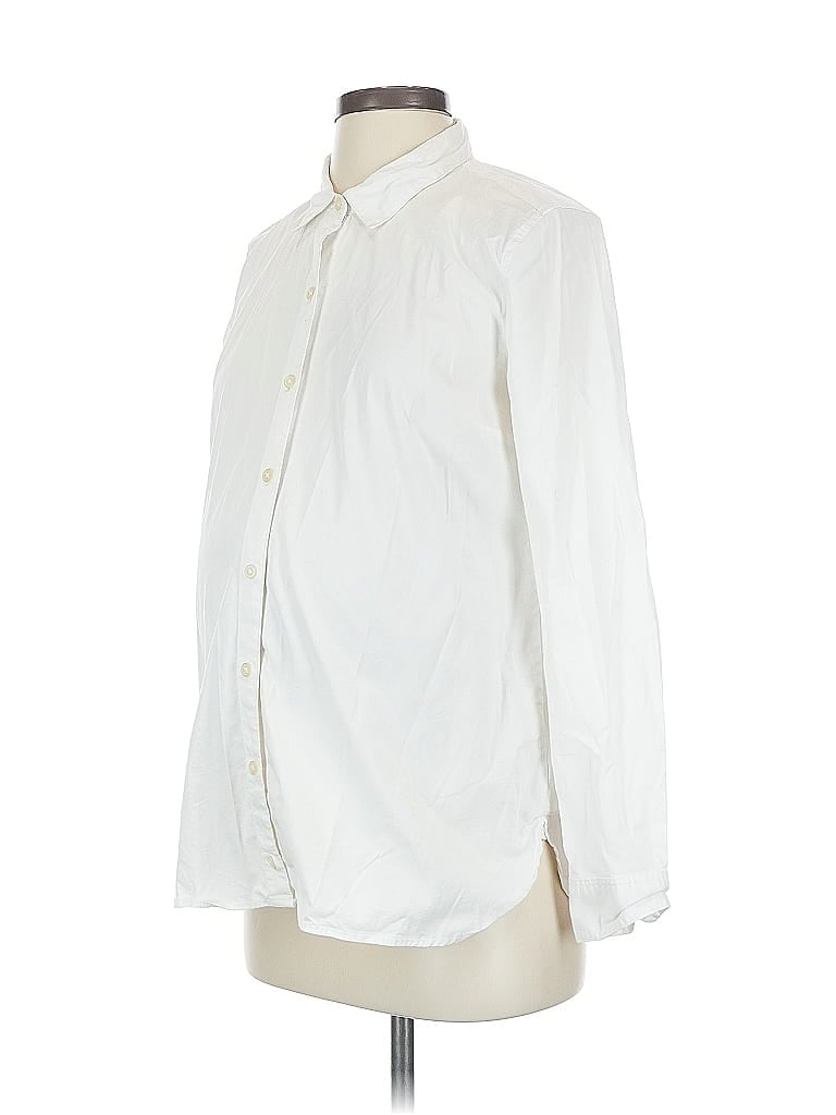 Gap - Maternity White Ivory Long Sleeve Button-Down Shirt Size XS - photo 1