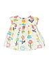 Gymboree 100% Cotton Ivory Short Sleeve Blouse Size 12-18 mo - photo 1