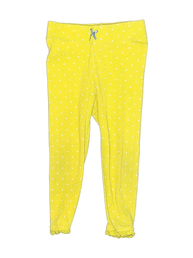Baby Boden Polka Dots Yellow Sweatpants Size 12-18 mo - photo 1