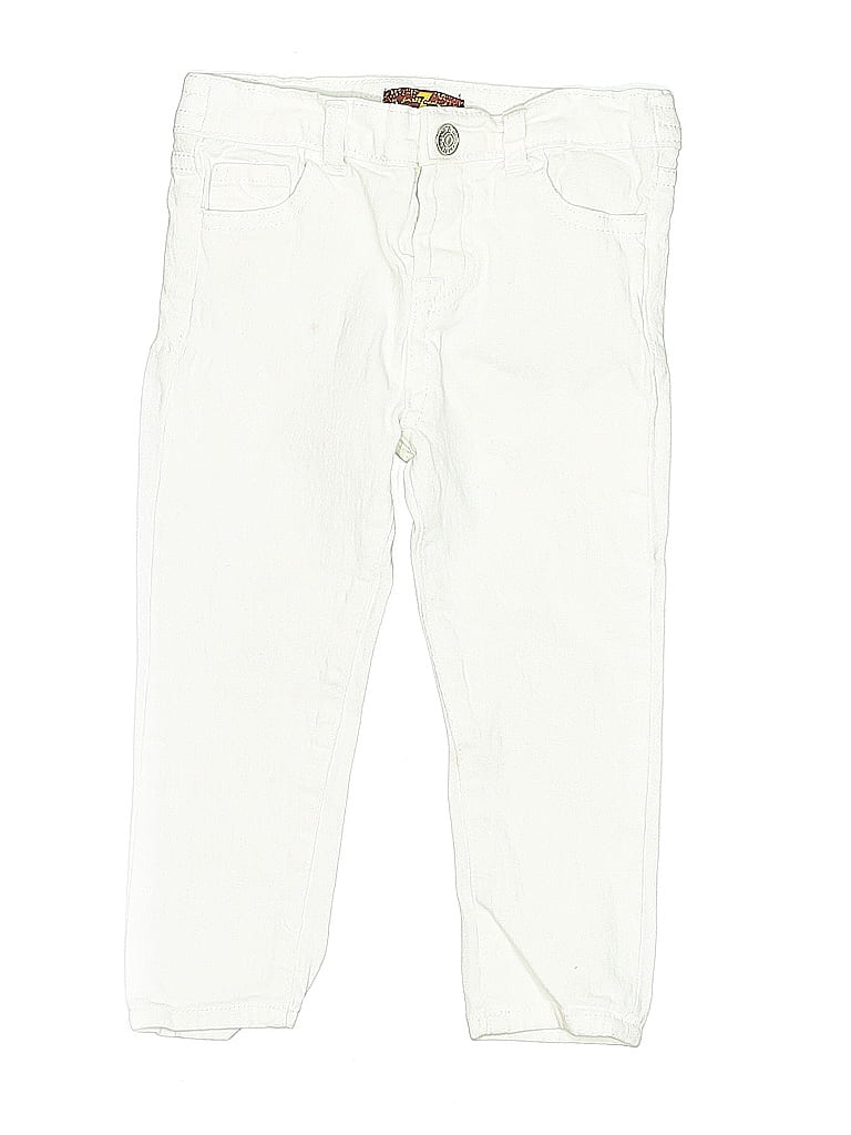 Pre-owned 7 For All Mankind Kids' Jeans In White