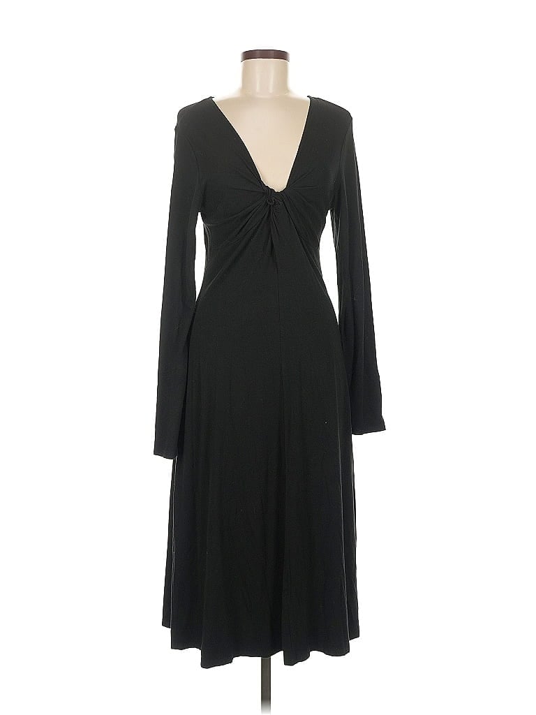 Spiegel Solid Black Casual Dress Size M - photo 1