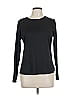 Cuddl Duds Solid Black Long Sleeve T-Shirt Size L - photo 1